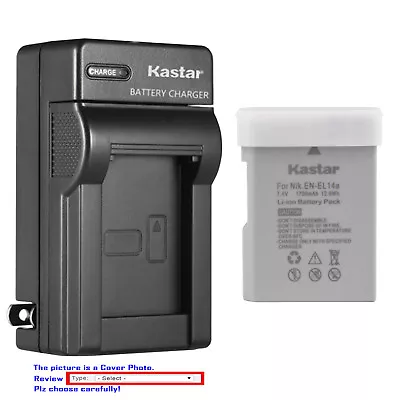 Kastar Battery Wall Charger For Nikon EN-EL14a MH-24 & Nikon D5100 DSLR Camera • $6.49