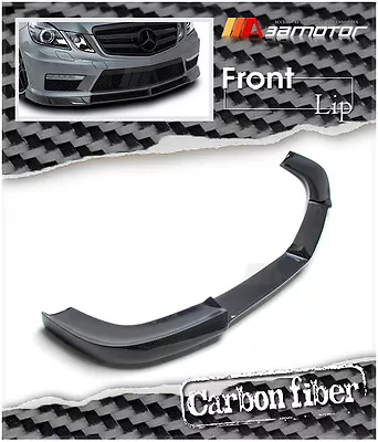 Carbon Fiber V Front Lip Spoiler Fits Mercedes W212 E-Class E350 E550 AMG Bumper • $483.99