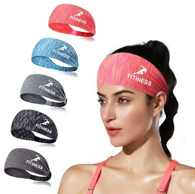 Sports Sweat Headband - Gym Hair Band For Men & Women Yoga | Elastic Head Band • £3.39