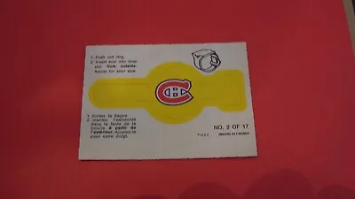 1973/74 OPC O-Pee-Chee Montreal Canadiens Ring #2 Of 17 NHL Logo • $14.49