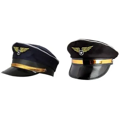 £7.99 • Buy Wicked Costumes Airline Pilot Hat Adult Fancy Dress