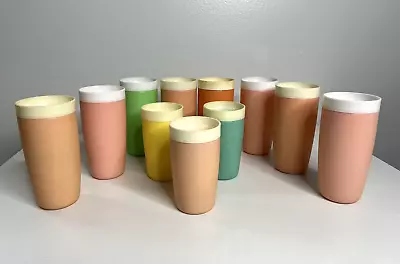 Lot Of 11 Vintage Bolero Therm-O-Ware 6.25” & 5” Plastic Insulated Tumblers Cups • $40
