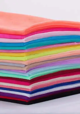 £1.49 • Buy Plain Mesh Net Fabric No Stretch Sheer Dress Craft Fairy Material 58  Meter