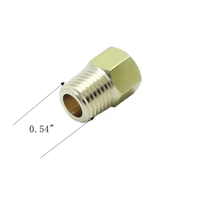 1/4 NPT Male To M10 X 1 Female Pipe Reducer Gauge Adapter Brass Fitting • $8.99