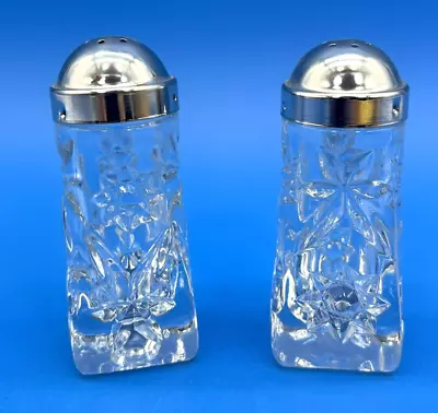 Vintage Anchor Hocking Early American Prescut Glass Salt And Pepper Shakers • $7.50