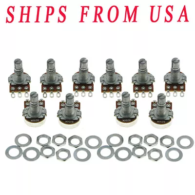 KAISH 10Pcs B250K Linear  Mini Pots Long Split Shaft 250K Guitar Potentiometer • $4.89