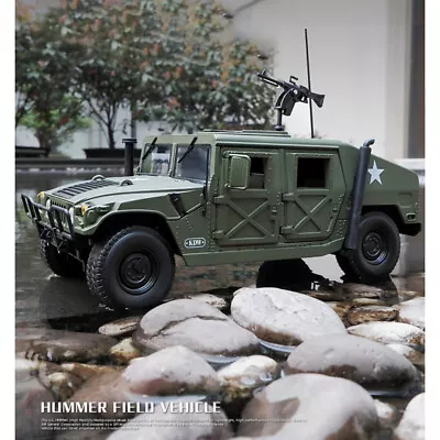 Army Hummer Model Car Diecast Military Armored Vehicle Battlefield Truck Toy • $60.99