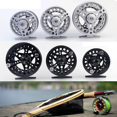 Fly Fishing Reel Aluminum Alloy Body 1/2 3/4 5/6 7/8 Weights Black USA SHIP • $20.35