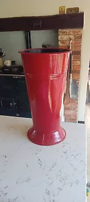 Florists Shop Bucket 'Vase' Galvanised Steel Painted Red Original Period Item • £28.10