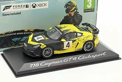 1:43 Minichamps 2019 Porsche 718 Cayman GT4 Clubsport  Xbox Forza Edition  • $59.99