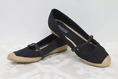 Merona Women's Mary Jane Shoes Black Canvas Size 6 • $12