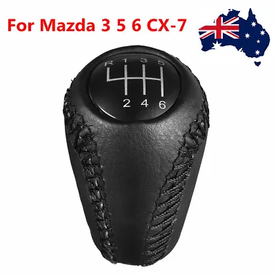 6 Speed Manual Gear Shift Knob Shifter Black For Mazda 3 5 6 CX-7 MX-5 CX7 AU • $20.25