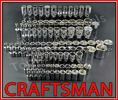 CRAFTSMAN HAND TOOLS 136pc 1/4 3/8 1/2 SAE METRIC MM Ratchet Wrench Socket Set  • $197.79