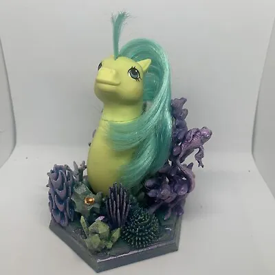 £30 • Buy My Little Pony G1 Sea Pony Sea Shimmer With Custom Stand