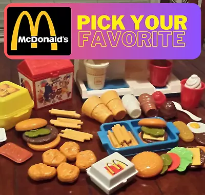 You Pick McDonalds Fisher Price Play Pretend Food Big Mac Burger Fries Drink Pie • $7.50