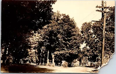 Woodstock VT Vermont The Green Street View Vintage Real Photo RPPC Postcard • $1.99