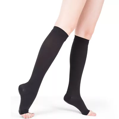 Compression Socks 30-40mmHg Support Hose Treatment Varicose Veins Edema Swelling • £26.55