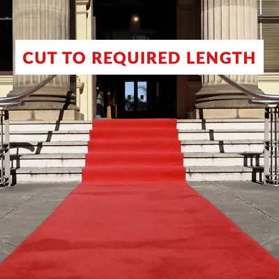 Red Carpet Hollywood Movie Wedding Party Runner Rug Durable Non Slip Long Event  • £31.95