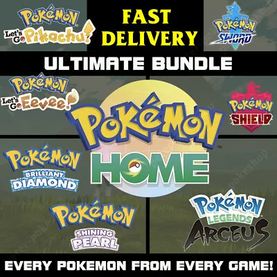 $19.99 • Buy Pokemon Home ULTIMATE Bundle | Sword & Shield, Let's Go, BDSP, & Legends Arceus