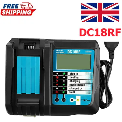 For Makita 18V Battery Charger DC18RF DC18RC DC18RF BL1830 BL1840 BL1850 BL1860B • £19.89