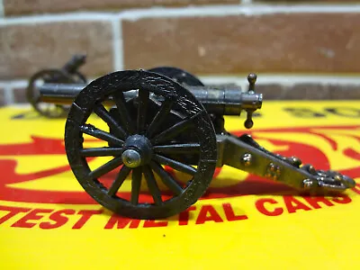 💥Vintage Civil War Cannon Miniature Cast Iron Plastic Wheels  💥 • $17.98
