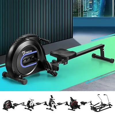 Finex Rowing Machine Rower Hydraulic Resistance Cardio Exercise Fitness Gym • $163.90