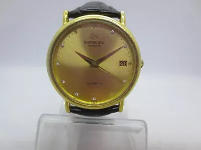 Raymond Weil Geneve Date Ref#2810 Goldplated Automatic Mens Watch • $12.50