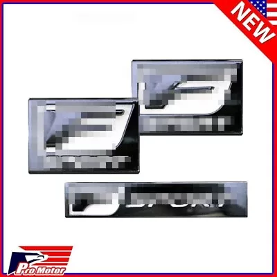 3pcs Universal Fit Sedan Fender Trunk F Sport Emblems Left Right Badge Metal • $12.88