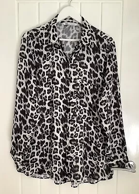Ladies ZARA Gorgeous Leopard Print Loose Fit Shirt Size 16 (XL) • £4.99