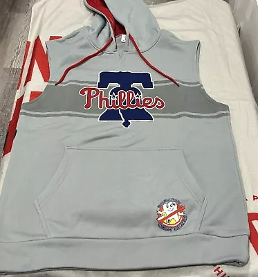 2024 Phillies SGA Sleeveless Sweatshirt Hoodie Vest Size Adult Small NEW In Bag • $29.99