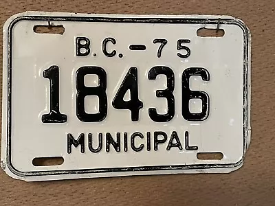 Beautiful British Columbia Municipal BC License Plate 1975 • $9.81