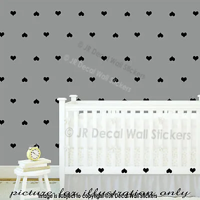 30 Heart Shape Wall Sticker Nursery Decor Girl Room Decals Kids Bedroom Wall • £2.99