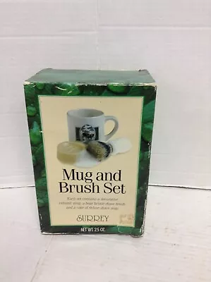 Vintage Surrey Horse & Buggy Shaving Mug Soap Bar Boar Bristle Brush Made In USA • $19.99