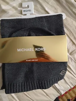 NWT MICHAEL KORS Womens Gift Set Hat Scarf Accessory With Logo RETAILS $98.00 • $30