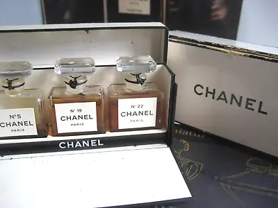 🎁Vintage 1970s NewSealed Set 7.5ml Chanel No 5 19 22 Extrait Pure Perfume • $329