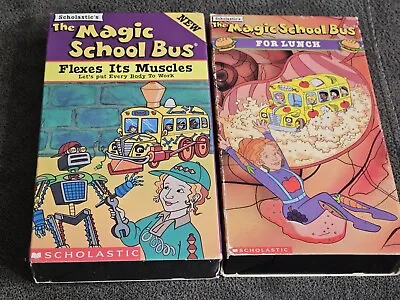 The Magic School Bus Vhs Lot Flexes It's Muscles (New) & For Lunch (Like New) • $14.74