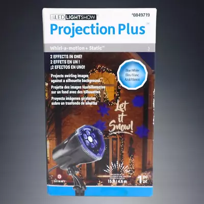 Led Light Show Gemmy Projection Plus Whirl Motion Static Let It Snow Stake Light • $24.95