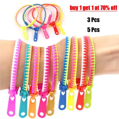 £2.74 • Buy 3/5Pcs Sensory Zipper Fidget Bracelet Zip Stim Kids Toys Stress Anxiety Relief