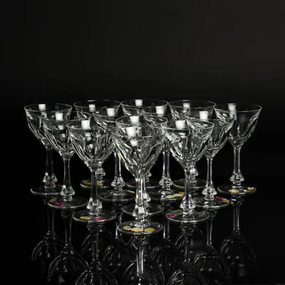 Crystal Glass Tumblers Moser Lady Hamilton Sherry Set With 13 Glasses • $382.75