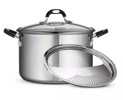 Stainless Steel 8-Quart Lock And Drain Stock Pot Gourmet Quality • $28.22