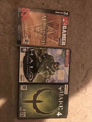 £5 • Buy PC Disk Game Bundle Halo Combat Evolved, Quake 4 Elder Scrolls 3 Morrowind