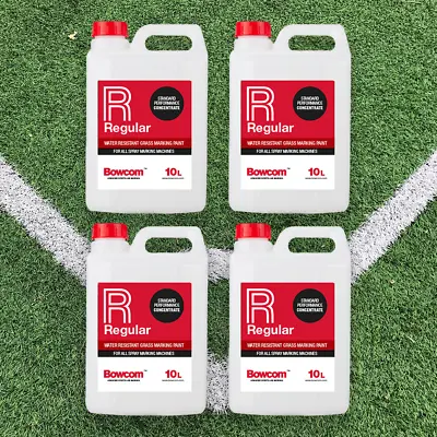 4 X 10 Lt Concentrate Bowcom Heavy Duty Pitch Grass Line Marking Paint White • £144.99