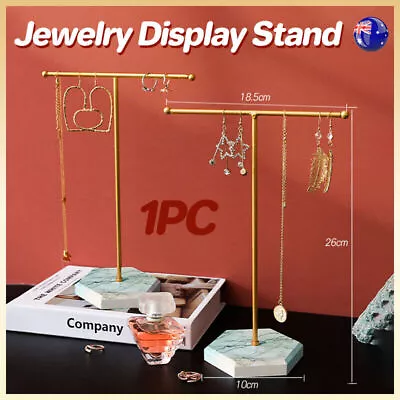 Jewelry Display Stand T-shape Earring Necklace Rack Tabletop Holder  AU • $11.88