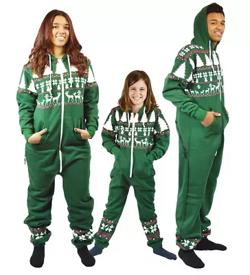 Adult & Kids One Piece Pajama W/ Drop Seat Butt Flap - Holiday Christmas Onesie0 • $19.99