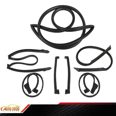 Fit For 84-89 Corvette C4 Rubber Full Weatherstrip Kit Weather Strip Seal Kit • $104.06