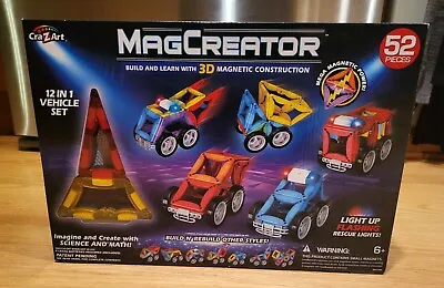 Cra-Z-Art Magcreator 12 In 1 Vehicle Set 52Piece BRAND NEW SEALED BOX • $28.99