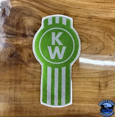 New Style Lime Green/Silver Kenworth Emblem Decal Replacement High Quality • $88.07