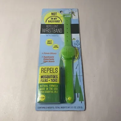 NWT Not In My Backyard Green Repellent Wristband With 2 Inserts • $14.06