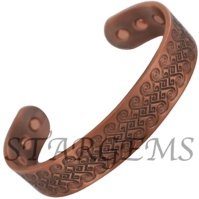 £11.49 • Buy Mens Chunky Celtic Pure Copper Magnetic Bracelet Arthritis Pain Relief Bangle 