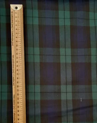 Scottish Tartan Fabric Poly Cotton Navy - Craft Cotton Co - Sewing Dress Costume • £6.25
